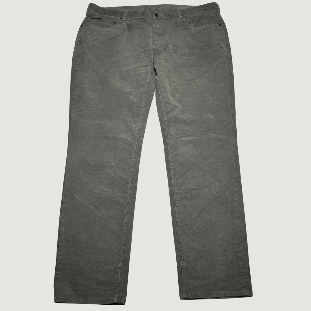 Brooks Brothers Corduroy Pants Men 42x32 Straight Slim Fit 5-Pocket Olive Brown